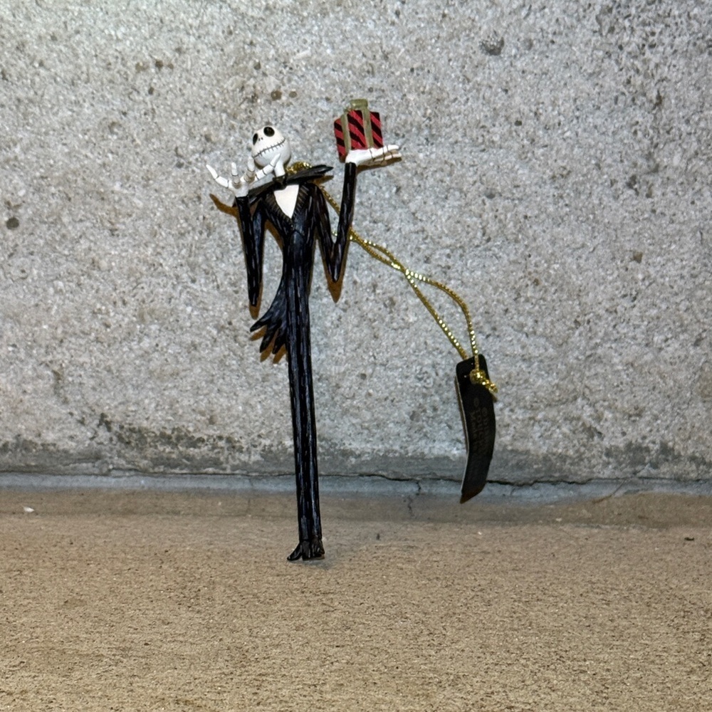 The Nightmare Before Christmas Ornament Jack Skellington w Present in Coat Tails